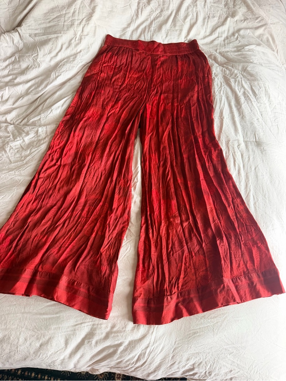 Farm Rio printed wide leg pants - size large - Picture 7 of 10